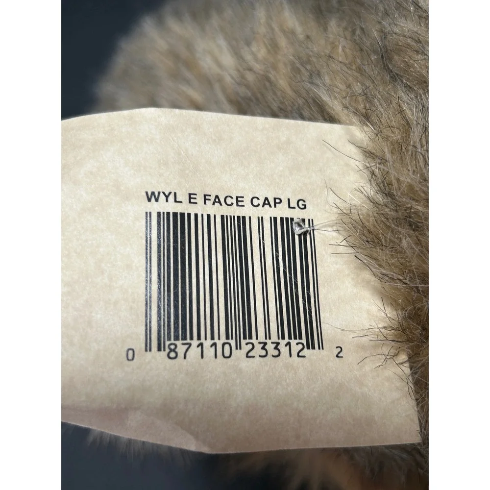 NEW Wyl E Coyote Youth Large Brown Faux Fur Face Cap Hat Tail Handmade USA